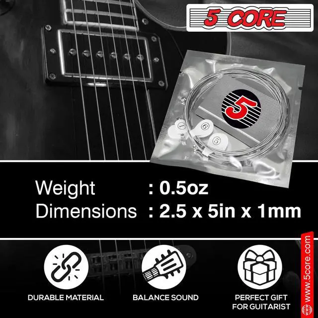 Alt view image 6 of 7 - 5 Core Bass Guitar Strings Brass Phosphor Bronze Extra Light Gauge (.045.100) High Carbon Steel Core Bright & Powerful Tone 4 String Set for All Bass Guitars - GS EL BSS 4PCS