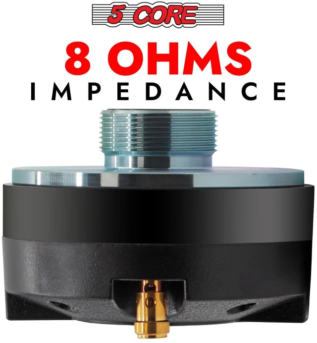 Alt view image 5 of 9 - 5 Core Compression Driver Titanium Voice Coil 200W Peak Audio Horn Speaker Tweeter System Super Loud