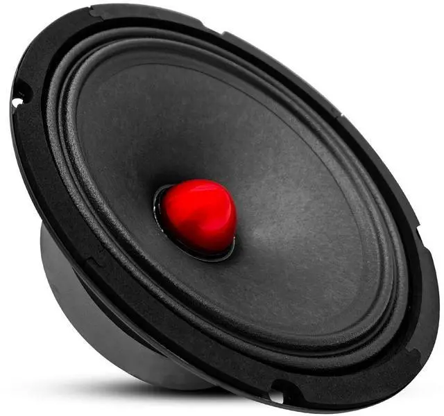 Main image of 5 CORE 8 Inch Speaker Mid Range Bullet Pro Audio Replacement PA DJ Car Driver Red Aluminium Bullet 500W Max 8 Ohms Audio Door Speakers for Vehicle or Truck Sound System - MR 8 BLT R 8oHM