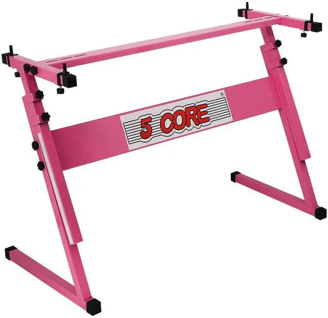 Main image of 5 CORE Keyboard Stand Z Style Adjustable Electric Piano Riser Foldable & Sturdy Lift Holder For 54 61 Keys Instruments Black - KS Z1 BPNK