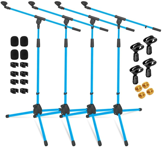 Main image of 5Core Tripod Mic Stand 4Pcs Adjustable Holder Floor Microphone Boom Arm - MS 080 4PC Sky Blue