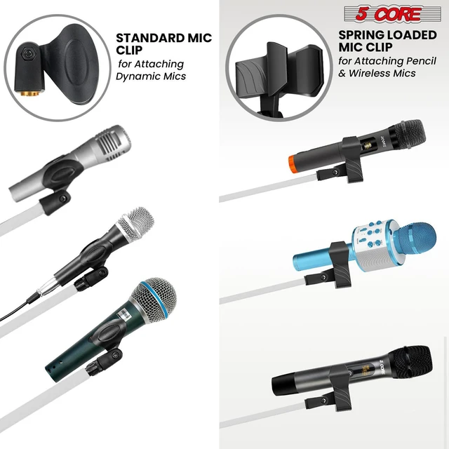 Alt view image 7 of 7 - 5Core Tripod Mic Stand 4Pcs Adjustable Holder Floor Microphone Boom Arm - MS 080 4PC Red