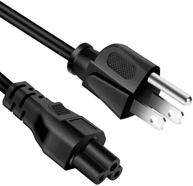 Main image of 5 Core Extra Long 10ft 2 Prong Non-Polarized AC Wall Power Cable Cord for HP Dell Samsung Sony Asus Acer Toshiba Laptop Charger LED LCD Monitor Replacement Power Cord PL 1001