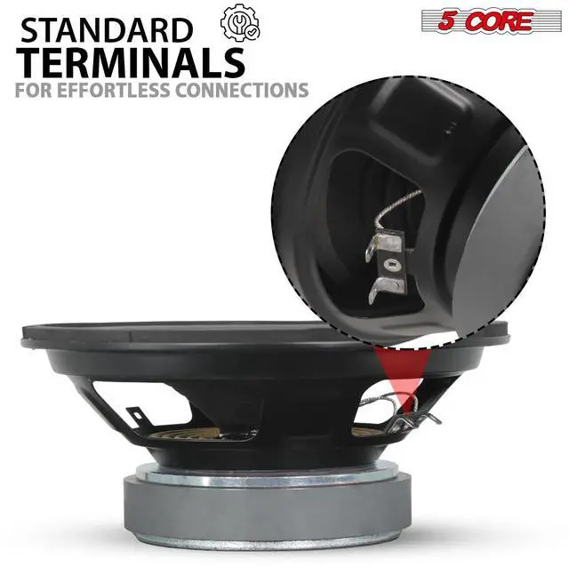 Alt view image 5 of 6 - 5Core 8 Inch Car Woofer Audio Pair 2000W Combined 4Ohm Deep Bass Sub Woofer Component Speaker System