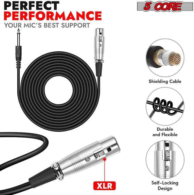 Alt view image 4 of 7 - 5Core Pack of 2 XLR Microphone Dynamic Mic Karaoke Singing Studio Mics Handheld Microfono