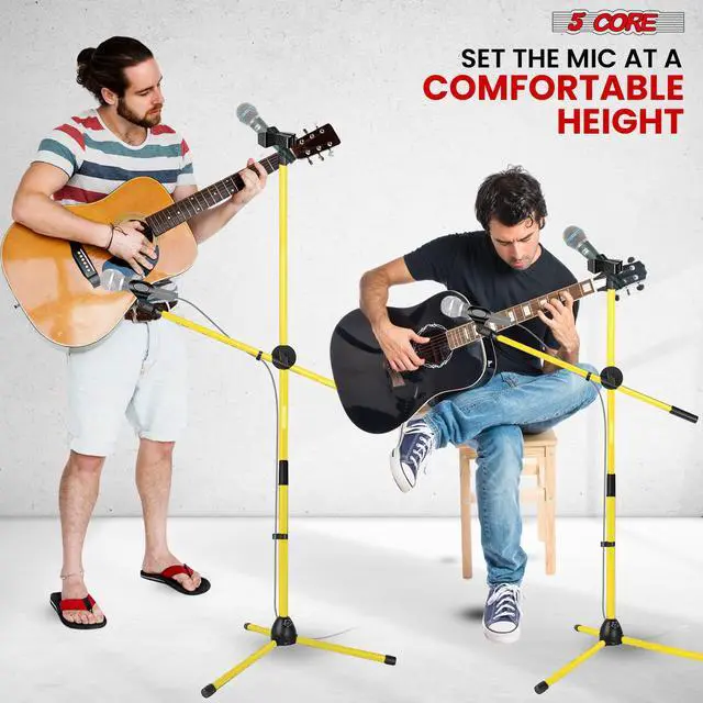 Alt view image 5 of 7 - 5 Core Microphone Stand Floor 4Pcs Universal Adjustable 63" Tripod Mic Stands w Boom Arm