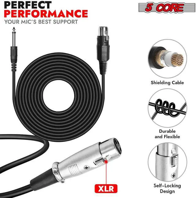 Alt view image 4 of 7 - 5 Core 2 Pack Dynamic XLR Microphone Handheld Vocal Studio Karaoke Mic Set