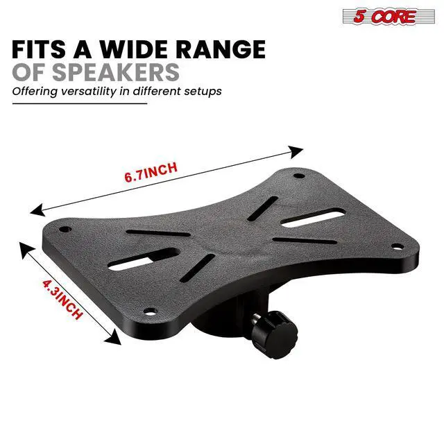 Alt view image 5 of 7 - 5 Core Speaker Stand Tripod Heavy Duty Adjustable 54" Universal Mount for PA DJ Studio