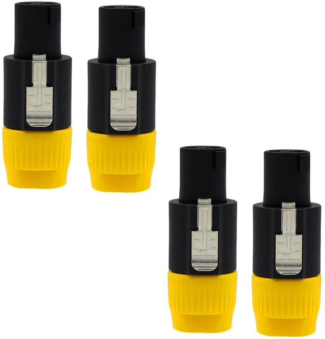 Main image of 5 Core Speakon Adapter 4 Pack High Quality Audio Jack Male Audio Pin Speaker Adapter Connector