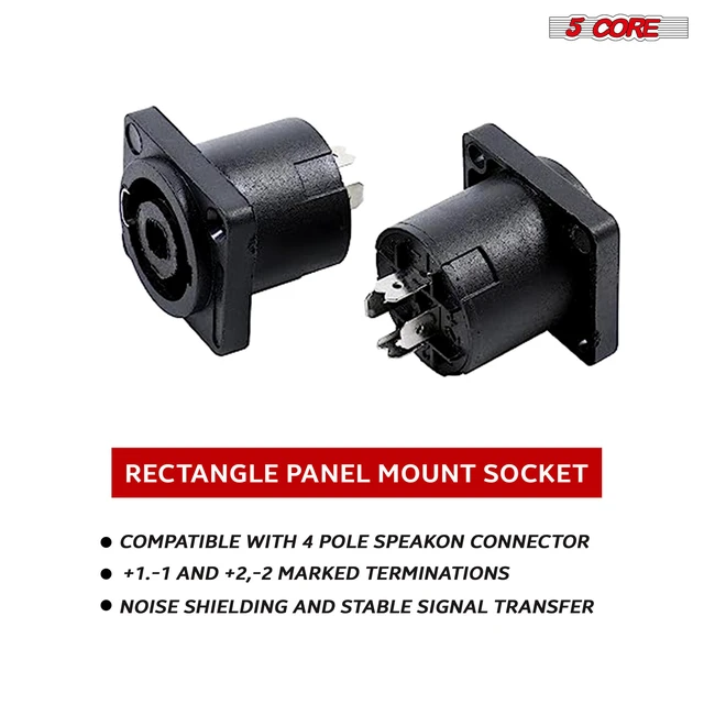 Alt view image 6 of 7 - 5 Core Speakon Adapter 4 Pack High Quality Audio Jack Male Audio Pin Speaker Adapter Connector