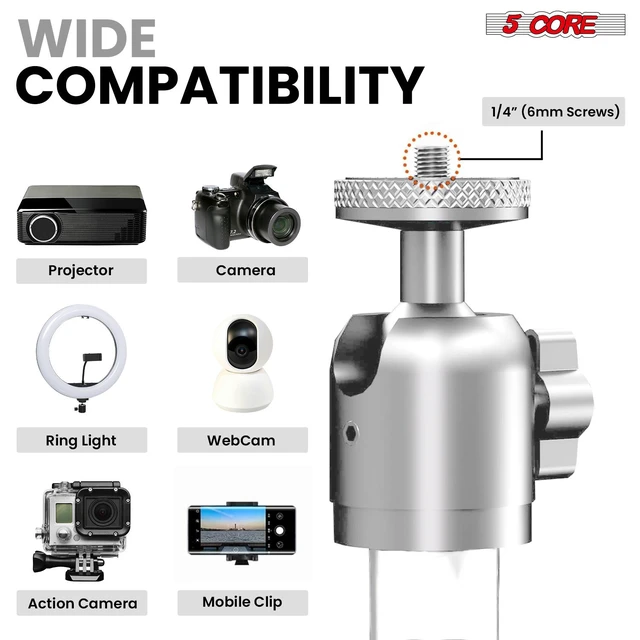 Alt view image 4 of 7 - 5 Core Projector Stand Floor Adjustable 66" Universal Projectors Support for Home Office & Studio