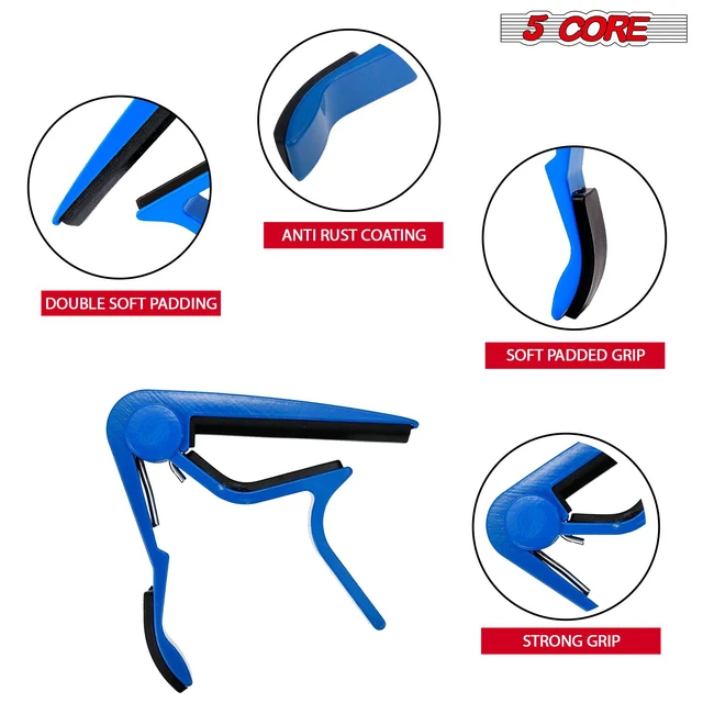 Alt view image 2 of 7 - 5Core Capo Acoustic Electric Guitar 4Pcs 6 String Kapo Clip For Banjo Mandolin Ukulele