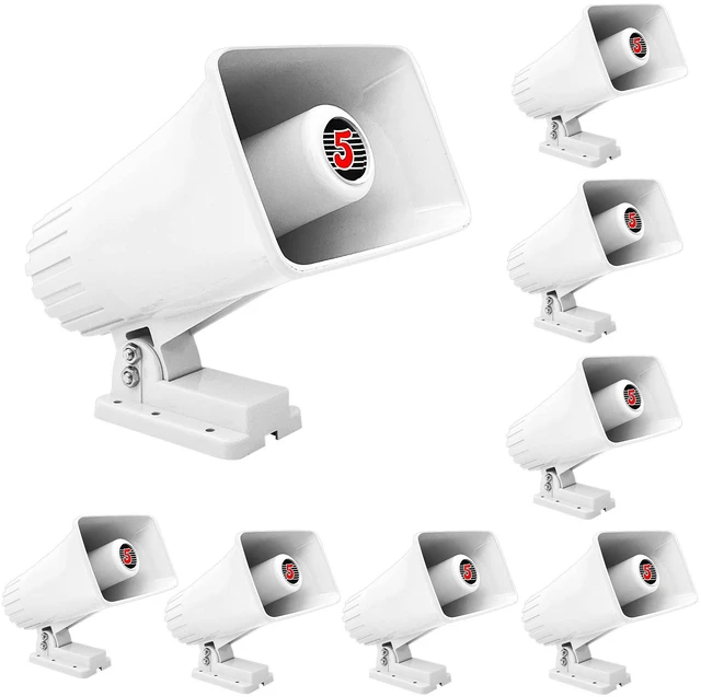 Main image of 5 Core 6 Inch PA Horn 200W Loud Speaker 8Pc Bull Horn Loud Audio 8Ohm All Weather Indoor Outdoor