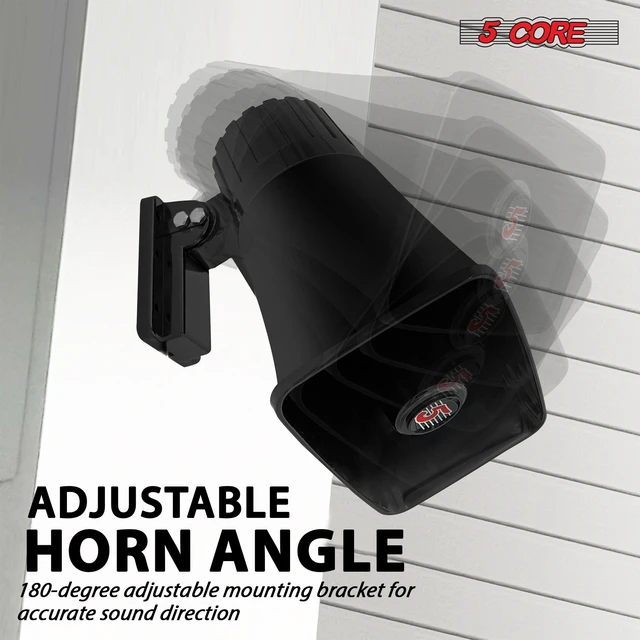 Alt view image 6 of 7 - 5 Core 8 Inch PA Horn 250W Loud Speaker Bull Horn Loud Audio 8Ohm All Weather Indoor Outdoor Use