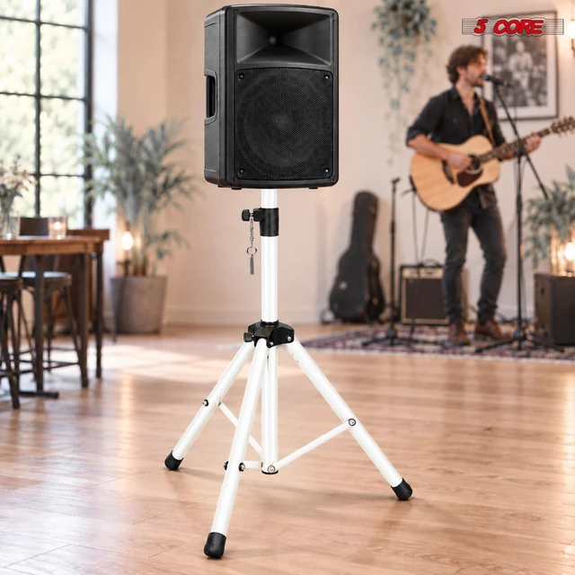 Alt view image 6 of 7 - 5 Core Speaker Stand Pair Height Adjustable 72" Heavy Duty PA DJ Tripod Studio Monitor Stands