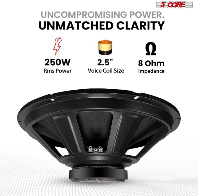 Alt view image 4 of 7 - 5 Core 15 Inch Guitar Speaker Replacement 2000W 8 Ohm Low Distortion for Electric Guitar Amp Cabinet