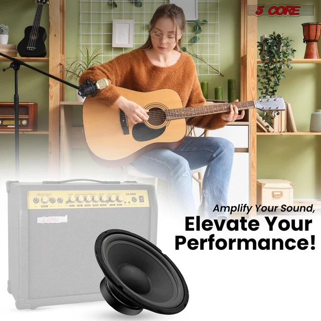 Alt view image 3 of 7 - 5 Core 10 Inch Guitar Speaker Replacement 600W 8 Ohm Low Distortion for Electric Guitar Amp Cabinet