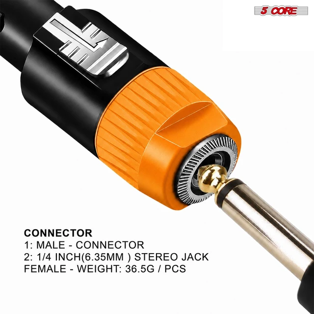 Alt view image 5 of 7 - 5 Core Speakon Adapter High Quality Audio Jack Male Audio Pin Speaker Adapter Connector