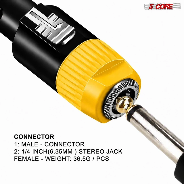 Alt view image 4 of 7 - 5 Core Speakon Adapter High Quality Audio Jack Male Audio Pin Speaker Adapter Connector
