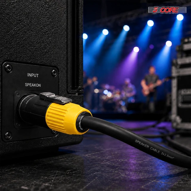 Alt view image 5 of 7 - 5 Core Speakon Adapter High Quality Audio Jack Male Audio Pin Speaker Adapter Connector