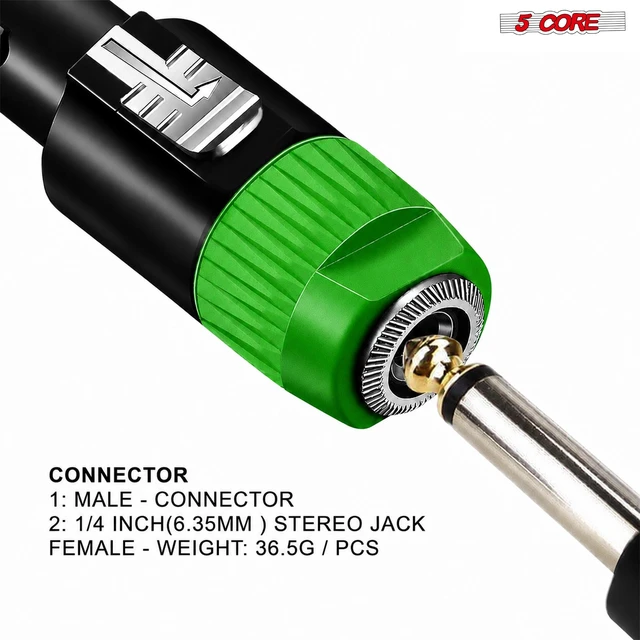 Alt view image 4 of 7 - 5 Core Speakon Adapter High Quality Audio Jack Male Audio Pin Speaker Adapter Connector