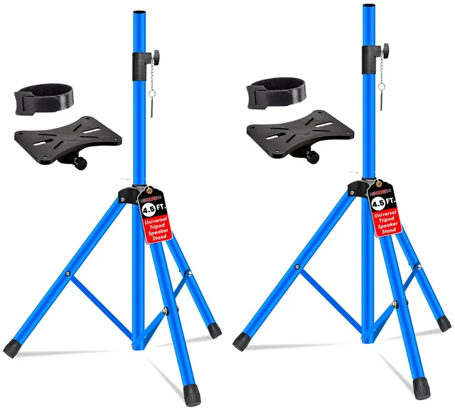 Main image of 5 Core Speaker Stand Pair Height Adjustable 54" Heavy Duty PA DJ Tripod Studio Monitor Stands