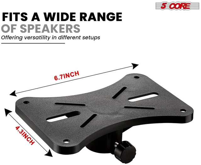 Alt view image 5 of 7 - 5 Core Speaker Stand Height Adjustable 54" Heavy Duty PA DJ Tripod Studio Monitor Stands
