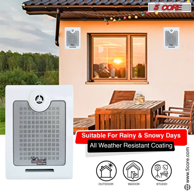 Alt view image 6 of 7 - 5Core Outdoor Speakers Stereo In Wall 500W In-Wall Audio System