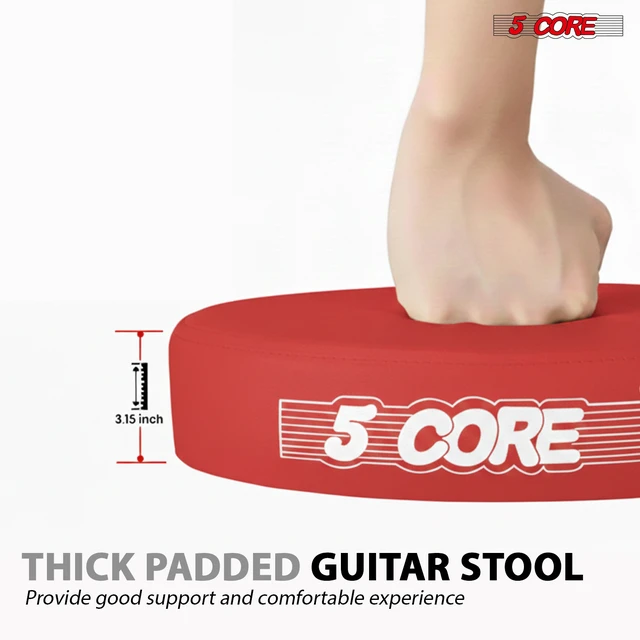 Alt view image 2 of 7 - 5Core Guitar Stool Padded Musician Seat Foldable Heavy Duty