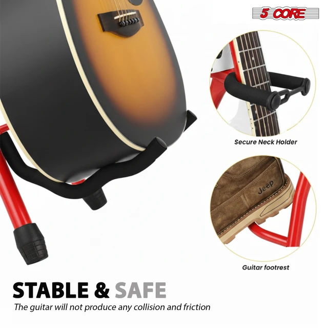 Alt view image 3 of 7 - 5Core Guitar Stool Padded Musician Seat Foldable Heavy Duty