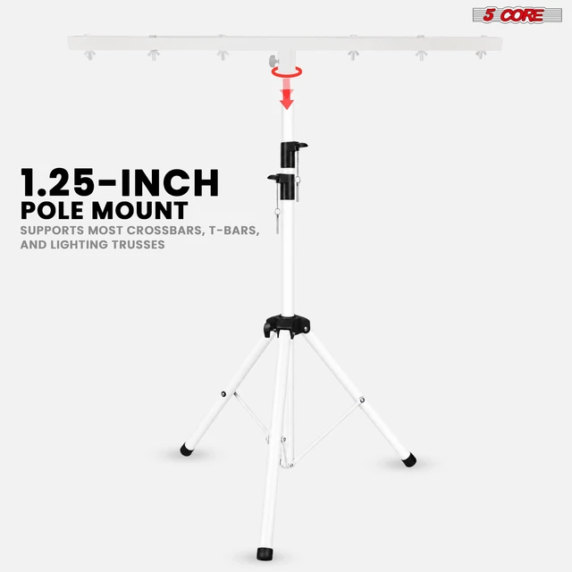 Alt view image 6 of 7 - 5 Core Light Stand T Bar Adjustable 39 to 100" Tripod Heavy Duty lighting Holder DJ Equipment
