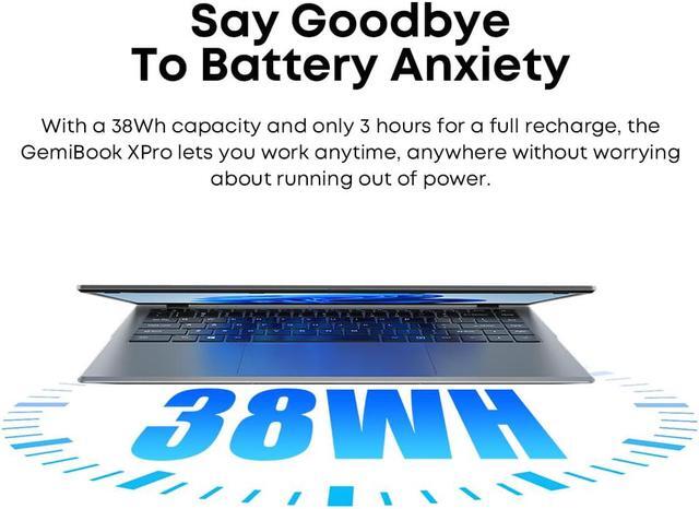 Alt view image 7 of 7 - CHUWI GemiBook XPro 14.1" Laptop 256GB SSD 8GB DDR5 3.4GHz Intel N100 Quad Core Windows11 Gaming Notebook Computer WIFI 6 1920*1080 IPS Display