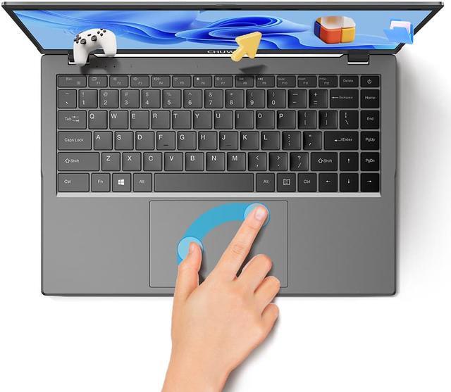 Alt view image 8 of 7 - CHUWI GemiBook XPro 14.1" Laptop 256GB SSD 8GB DDR5 3.4GHz Intel N100 Quad Core Windows11 Gaming Notebook Computer WIFI 6 1920*1080 IPS Display