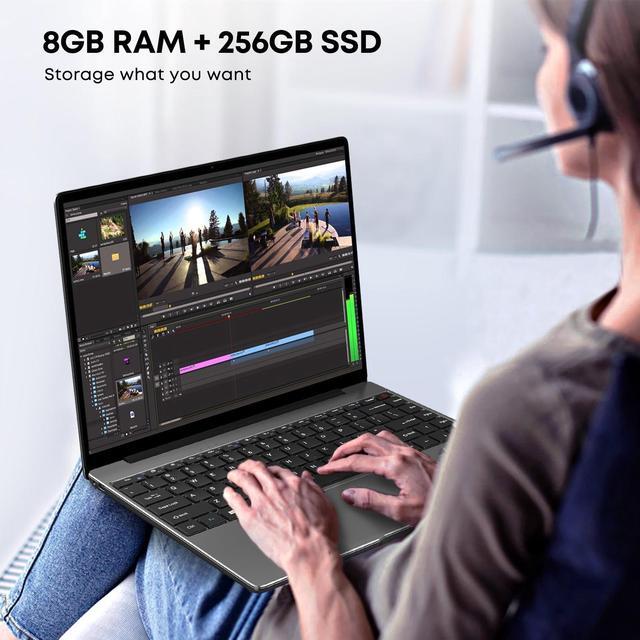 Alt view image 5 of 7 - CHUWI HeroBook Pro 14.1'' Laptop Computer, 8GB RAM 256GB SSD, Windows 11 Laptop, 1920x1080 FHD Display, Ultra Slim Notebook PC, WiFi, BT4.2