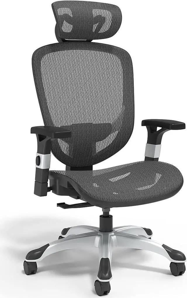 Main image of Staples Hyken Ergonomic Swivel Task Chair, Adjustable Office Chair with Breathable Mesh and Lumbar Support, Perfect for Home and Office, Black