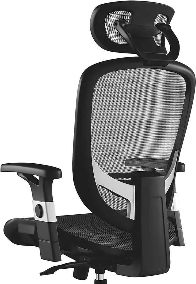 Alt view image 5 of 7 - Staples Hyken Ergonomic Swivel Task Chair, Adjustable Office Chair with Breathable Mesh and Lumbar Support, Perfect for Home and Office, Black