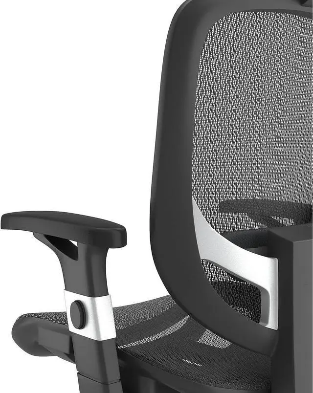 Alt view image 6 of 7 - Staples Hyken Ergonomic Swivel Task Chair, Adjustable Office Chair with Breathable Mesh and Lumbar Support, Perfect for Home and Office, Black