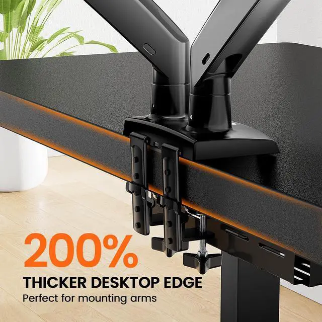 Alt view image 5 of 7 - ErGear Whole Piece Standing Desk, 48x24 Inch Thick Adjustable Desk with 4 Height Memory, Electric Sit Stand Desk with Cable Management Tray, Ergonomic Desk for Home Office, Black, EGESD73B