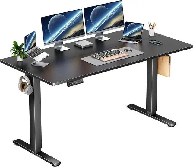 Main image of Electric Height Adjustable Standing Desk, 48x24 Inches, Ergonomic Sit-to-Stand Rising Computer Table for Home Office
