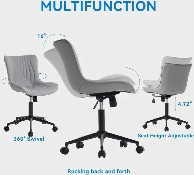 Alt view image 3 of 7 - Serta® Smart Layers Hensley Big & Tall Ergonomic Bonded Leather High-Back Office Chair, Black/Silver