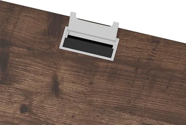 Alt view image 4 of 7 - BON AUGURE Farmhouse Computer Desk, Modern Industrial Home Office Desk, Wood Metal Study Writing Table, Sturdy Gaming Desk (Rustic Oak, 54 Inch)