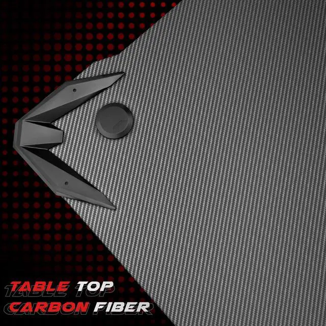 Alt view image 4 of 6 - Homall Gaming Desk Computer Desk with Carbon Fiber Surface, Gaming Table Z Shaped PC Home Office with Cup Holder&Headphone Hook(63 in, Black)