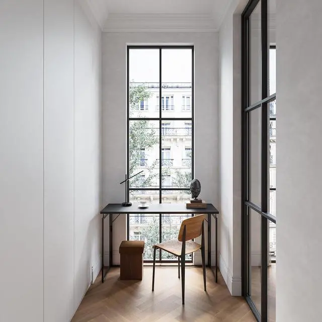 Alt view image 2 of 7 - Folding Desk 40 Inch - Small Foldable Desk for Small Space Minimalist, Space Saving Collapsible Compact Desk Portable Table for Craft, Writing, Study and Work (No Assembly Required)