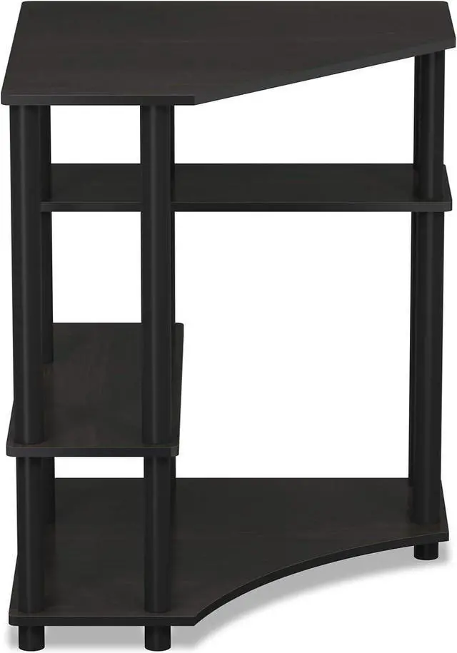 Alt view image 4 of 7 - FURINNO Turn-N-Tube Space Saving, Corner Desk, Espresso/Black