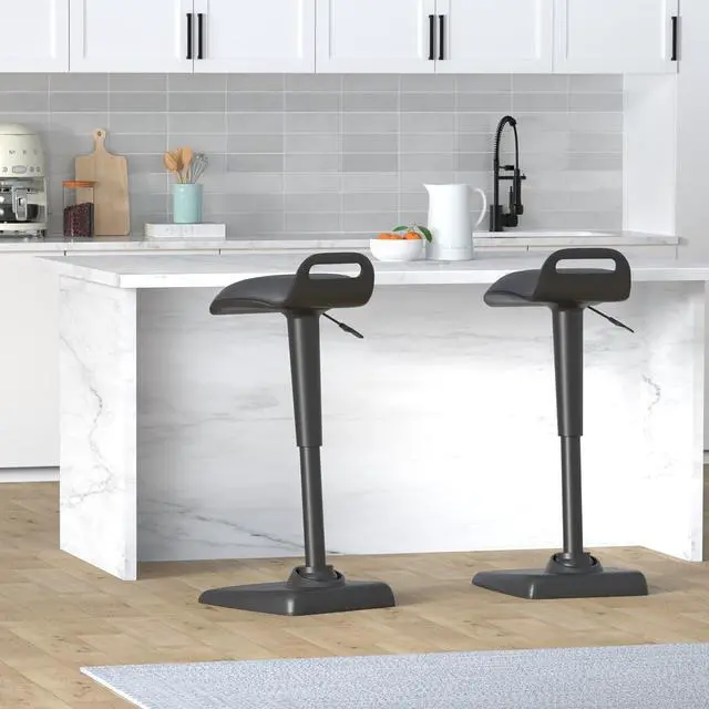 Alt view image 2 of 7 - Vari Active Seat - Adjustable Ergonomic Standing Desk Chair for Adults - Portable Home Office Furniture, Comfortable Wobble Stool with Dynamic Range of Motion - Fully Assembled