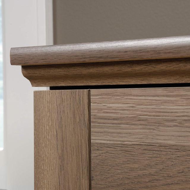 Alt view image 5 of 7 - Sauder Harbor View Computer Desk, Salt Oak finish