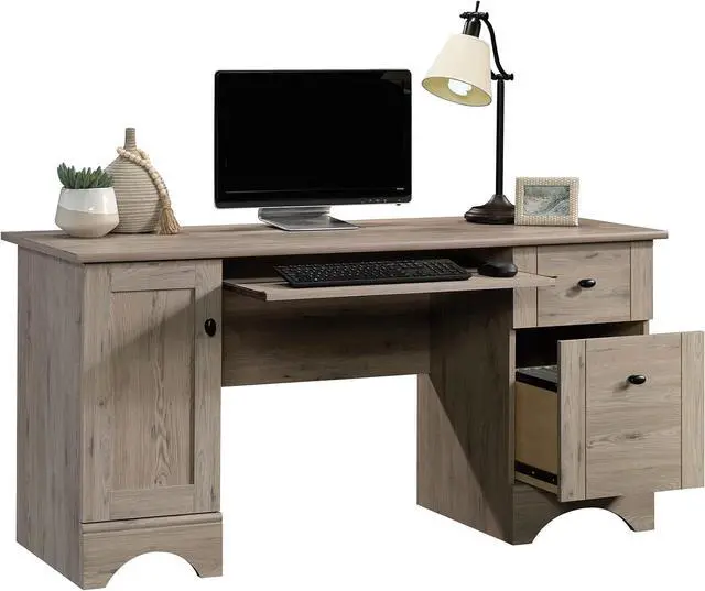Alt view image 6 of 7 - Sauder Miscellaneous Office Home Office Desk, Laurel Oak Finish