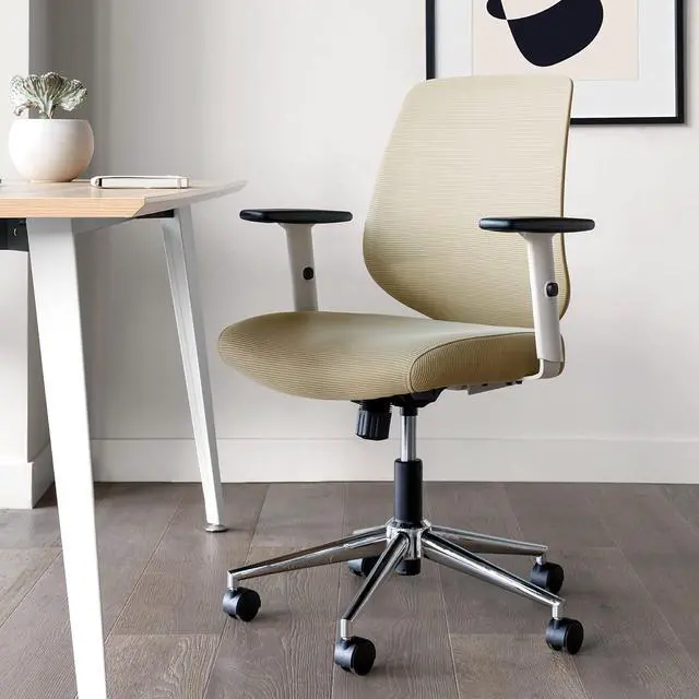 Alt view image 2 of 7 - Branch Daily Chair - Computer Office Chair with Swivel, Lumbar Rest, and Adjustable Armrests - Sustainable, Stylish Mesh, & Adjustable Armrests - Comfortable Seating for Improved Posture - Green