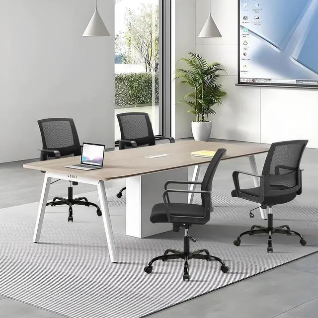 Alt view image 2 of 7 - CLATINA Ergonomic Rolling Mesh Desk Chair with Executive Lumbar Support and Adjustable Swivel Design for Home Office Computer Black 2 Pack