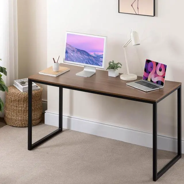 Alt view image 2 of 5 - ZINUS Jennifer 55 Inch White Frame Desk, Computer Workstation, Office Desk, Easy Assembly, White